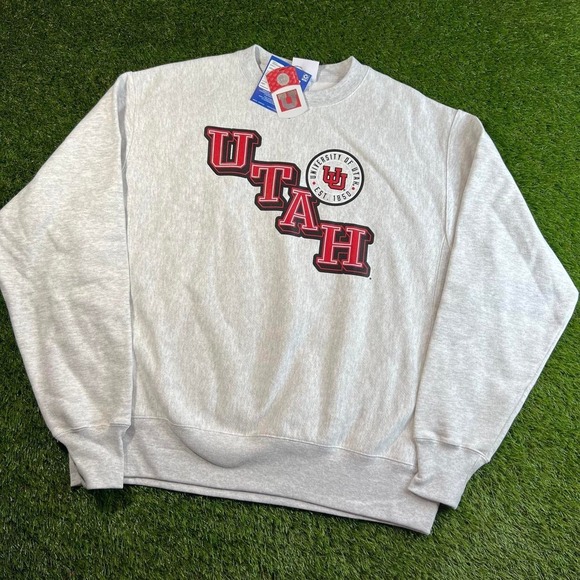 Champion Other - Champion Reverse Weave Utah Utes Crewneck Sweatshirt NWT Large NCAA Gray